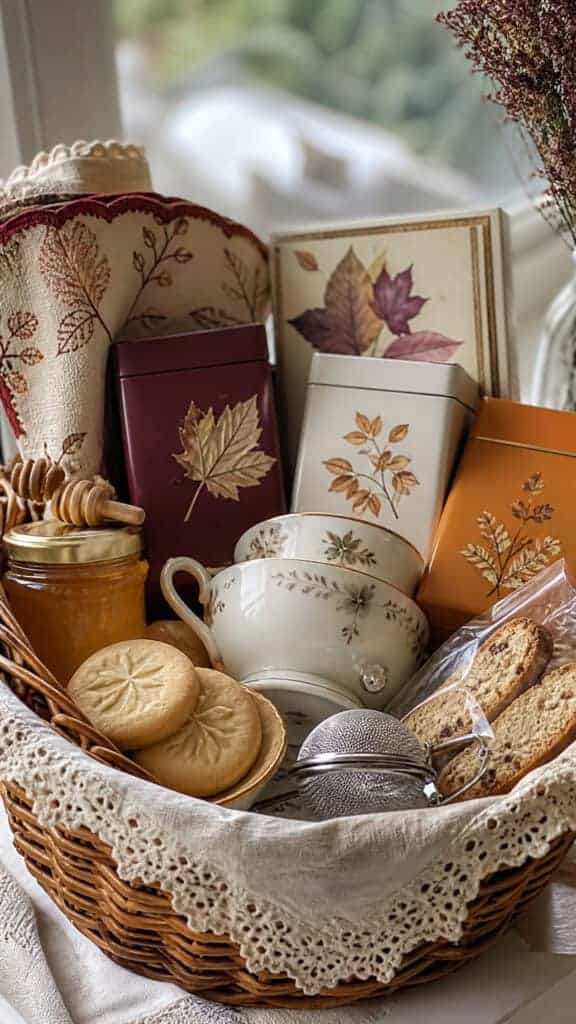 Tea Time Autumn Basket