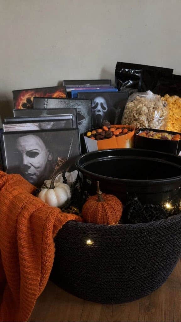 Halloween Movie Night Boo Basket
