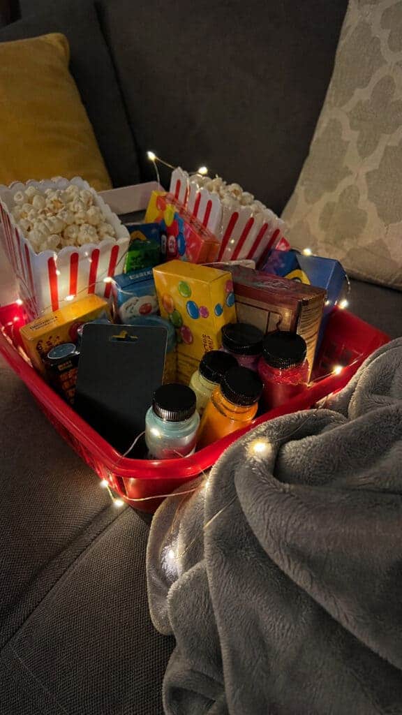 The Movie Night In Basket