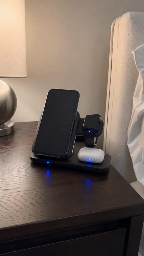 Wireless Charging Station for All His Devices