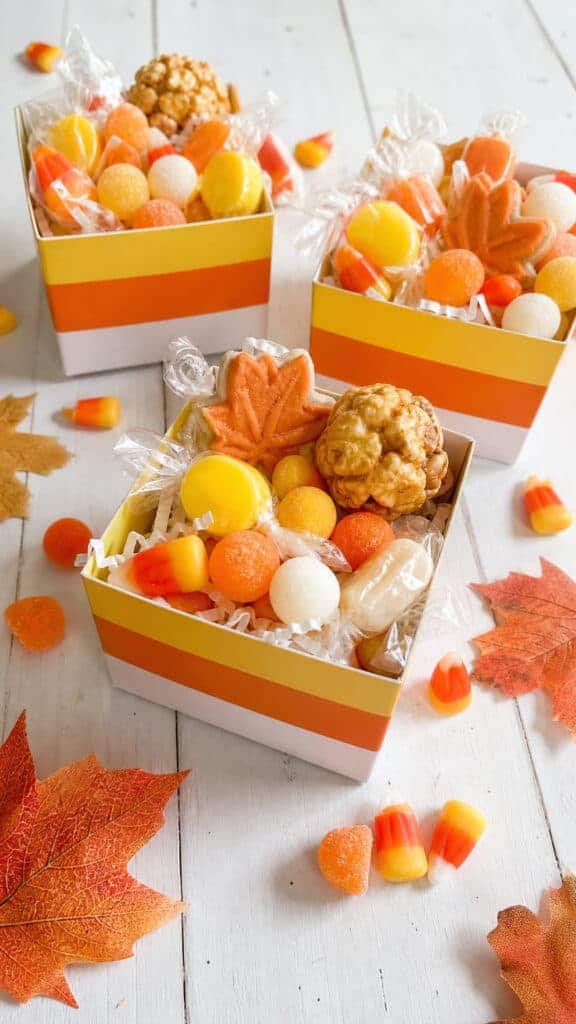 Candy Corn Themed Boxes for Classic Sweetness