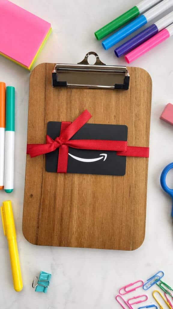 Classroom Supply Gift Card with Personal Touch
