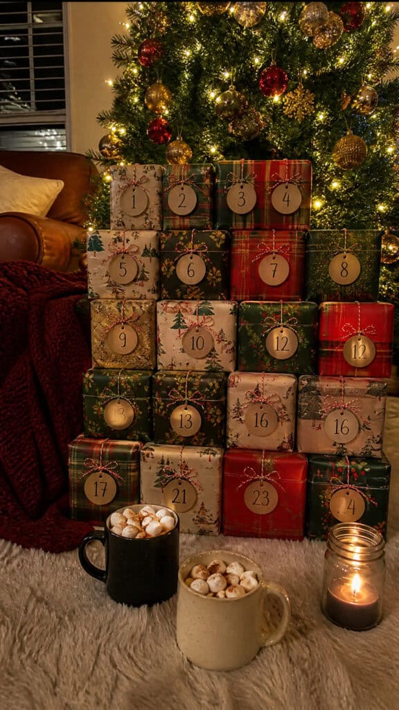 Book-Wrapped Advent Calendar