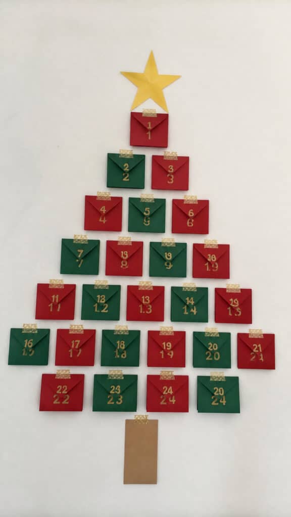 Envelope Wall Tree Advent Calendar
