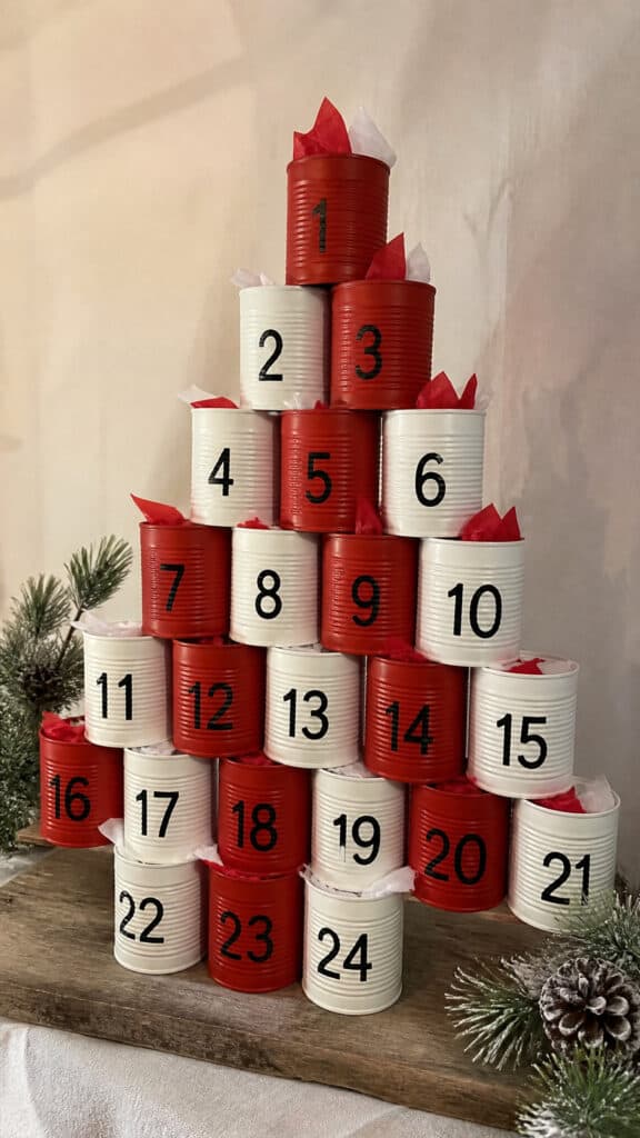 Tin Can Countdown Calendar